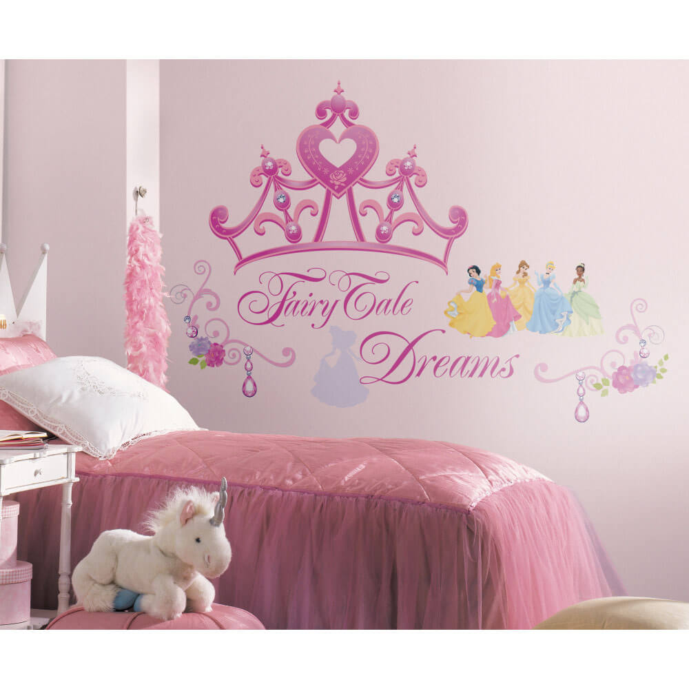Disney Princess Crown Wall Decals Installed