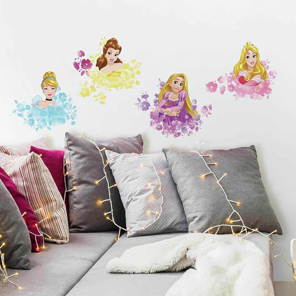 Disney Princess Floral Wall Decals Installed