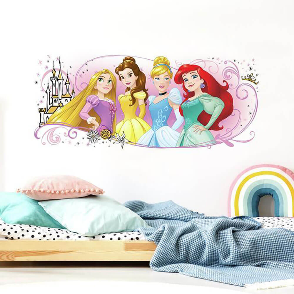 Disney Princess Friendship Adventures Giant Wall Decal Installed