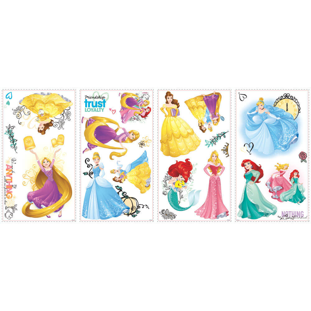 Disney Princess Friendship Adventures Wall Decals Printed Sheet