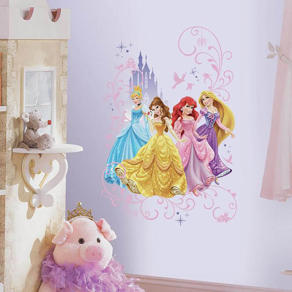 Disney Princesses Wall Decal Installed
