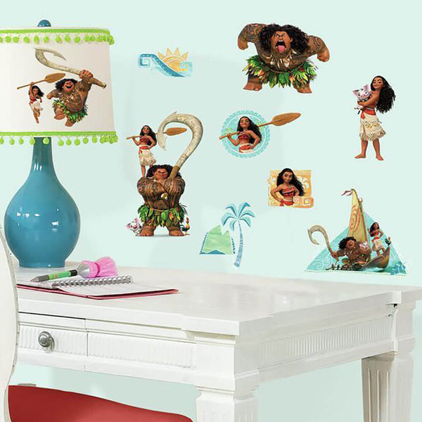 Disney Princess Moana Wall Decals Installed