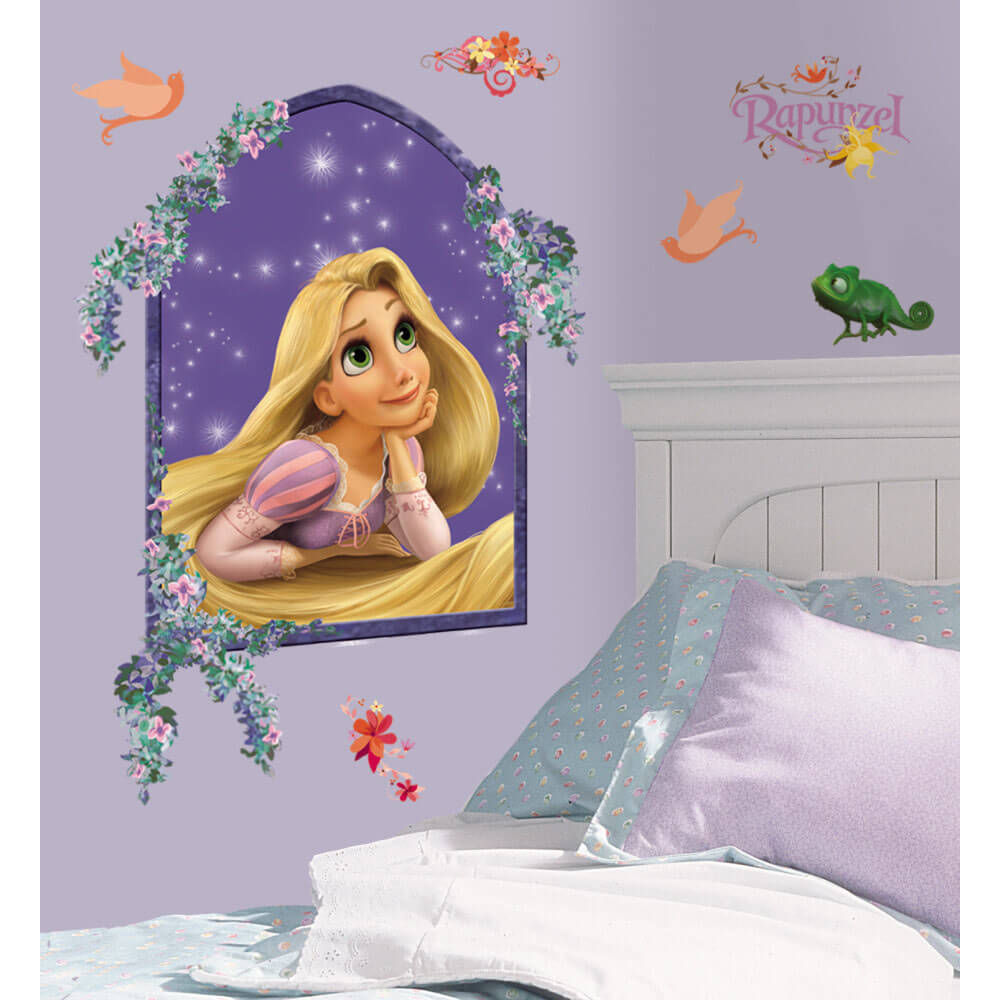 Disney Tangled Rapunzel Gazing Wall Decals Installed