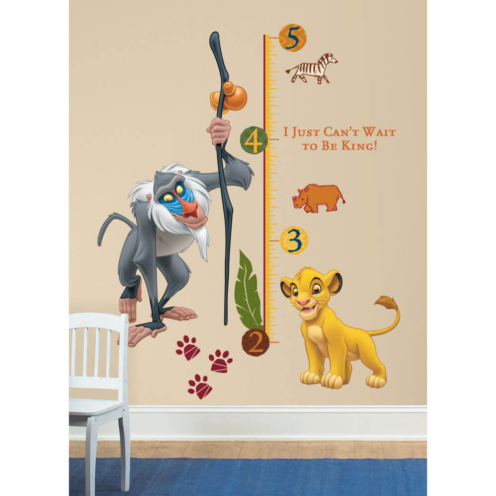Disney Lion King Wall Decal Growth Chart Installed