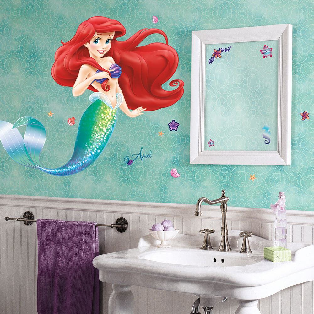 Disney Princess The Little Mermaid Wall Decal Installed