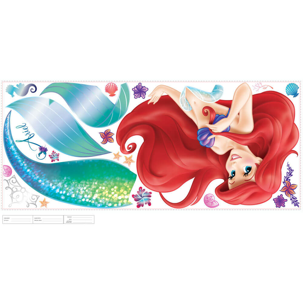 Disney Princess The Little Mermaid Wall Decal Printed Sheet