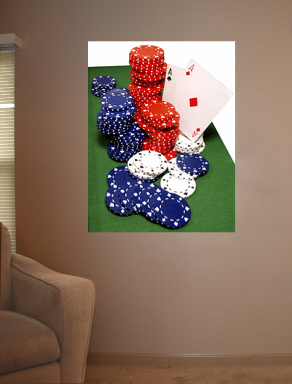 Cards-n-Chips Wall Decal Poster Installed