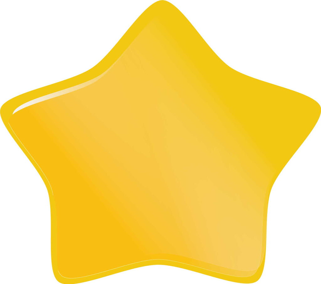 Large Gold Soft Star Wall Decal Cutout