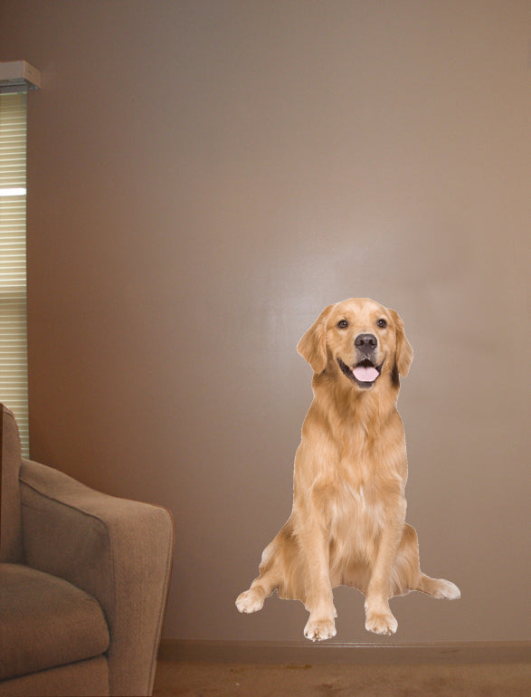 Golden Retriever Wall Decal Cutout Installed