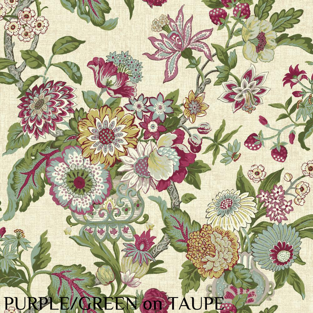 Waverly "Graceful Garden" Purple/Green Wallpaper