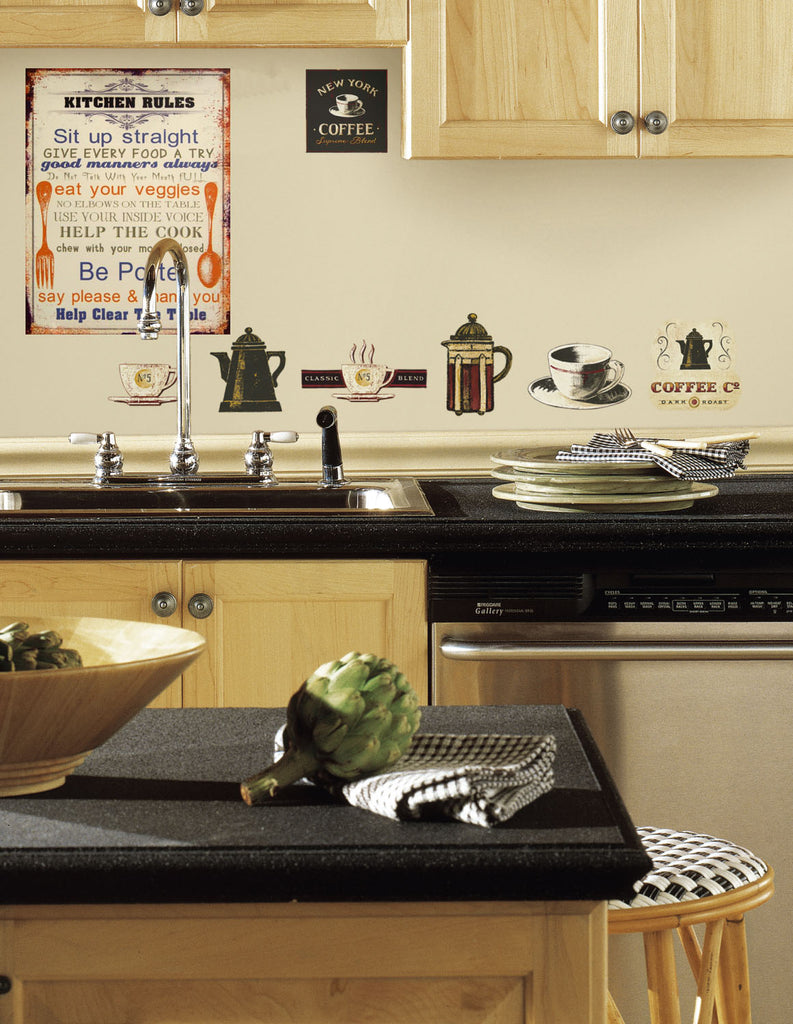 Kitchen Rules Metal Sign 10"x13" Installed