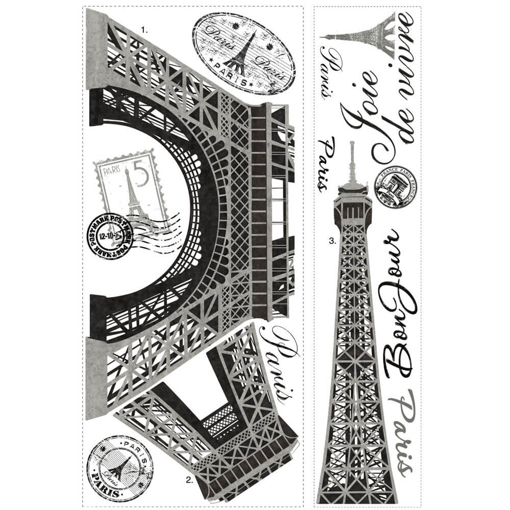 Eiffel Tower Giant Wall Decal Printed Sheet