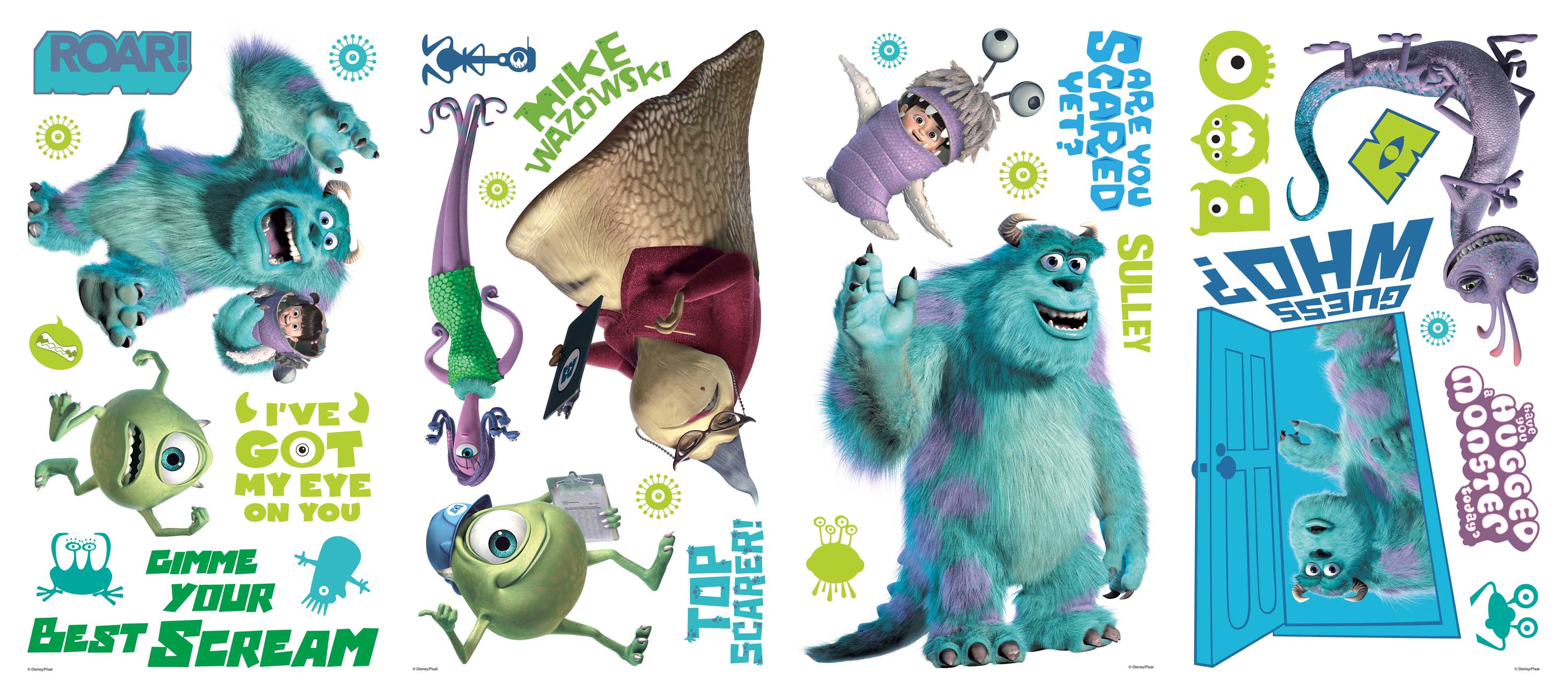 monsters inc decals Disney's "Monsters Inc." Wall Decals