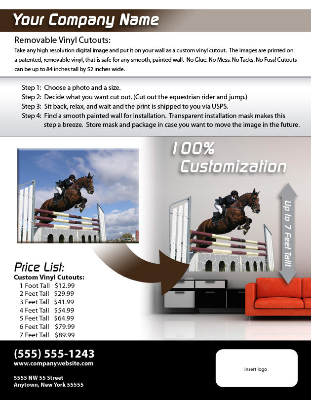 Reusable 7 Mil Vinyl Wall Decor Fabric/6 Mil Photo-Tex Fabric Wall Decal Sell Sheets