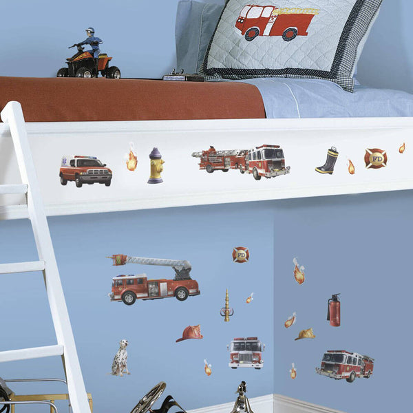 Fire Brigade Wall Decals Installed