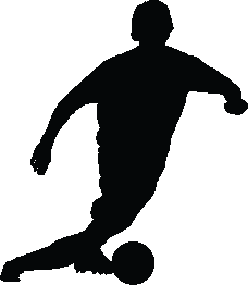 Soccer V Silhouette Wall Decal Cutout