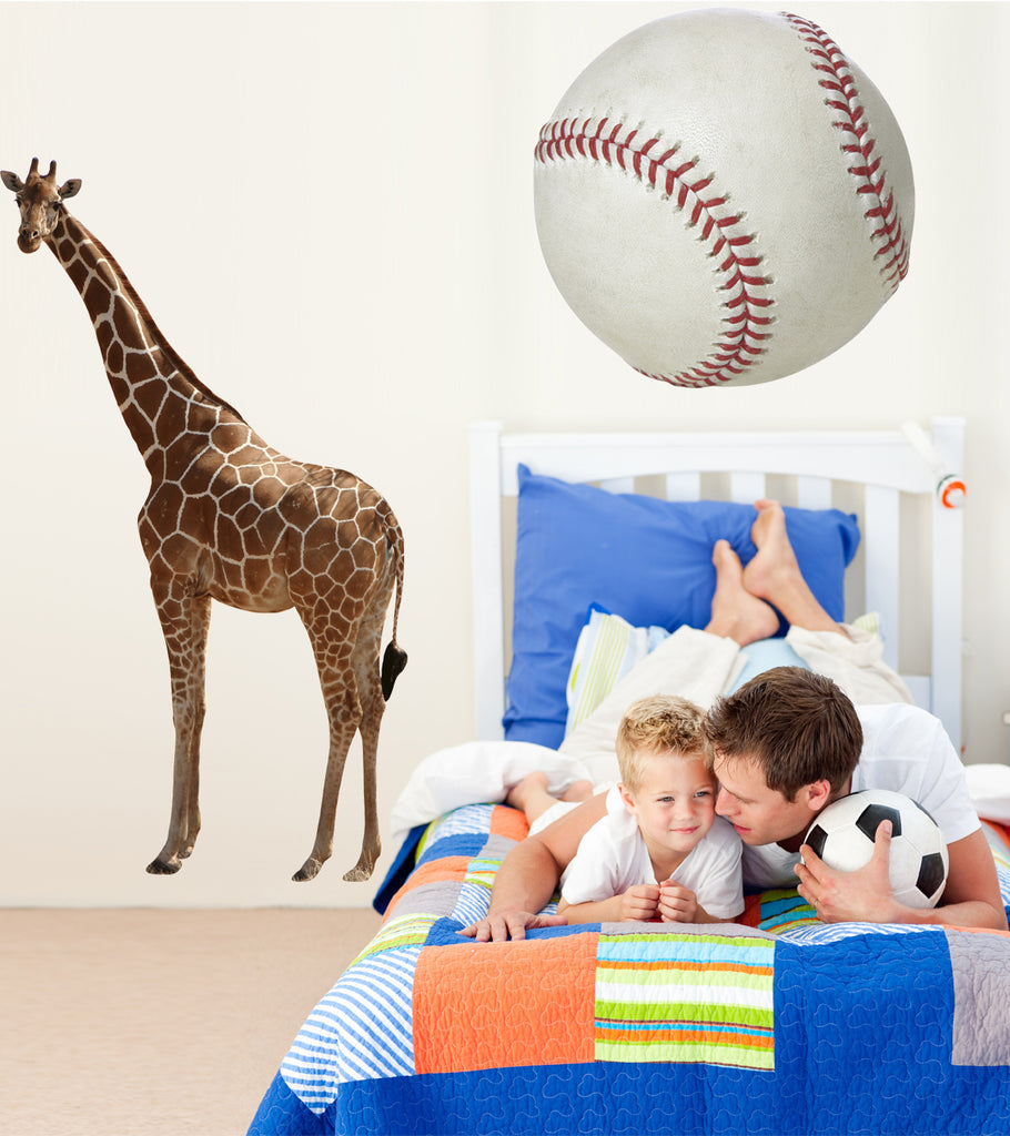 Giraffe Wall Decal Cutout Installed