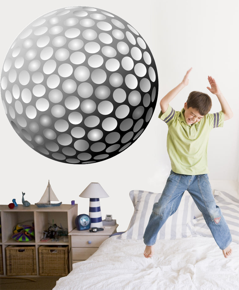 Golf Ball Wall Decal Cutout Installed