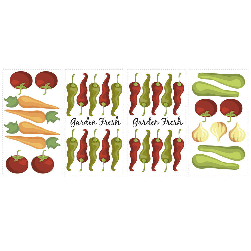 Garden Fresh Wall Decals Printed Sheet