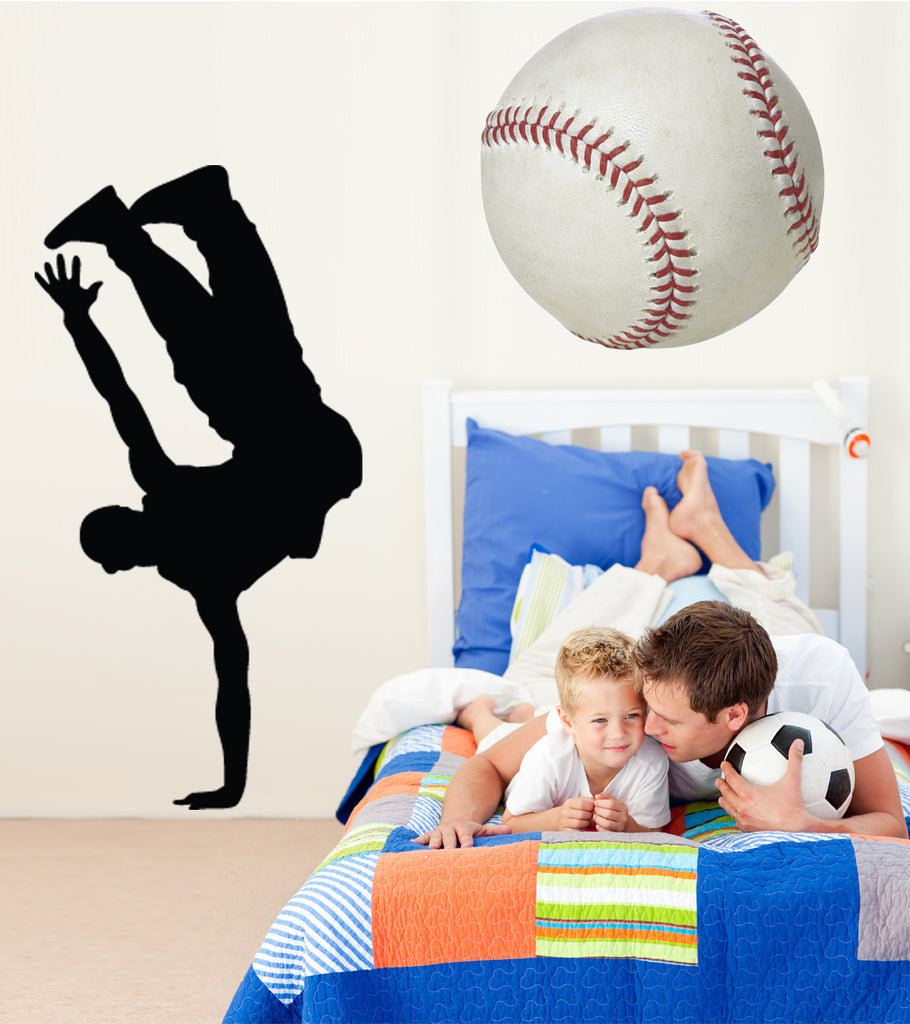 Street Dancer Silhouette Wall Decal Cutout Installed