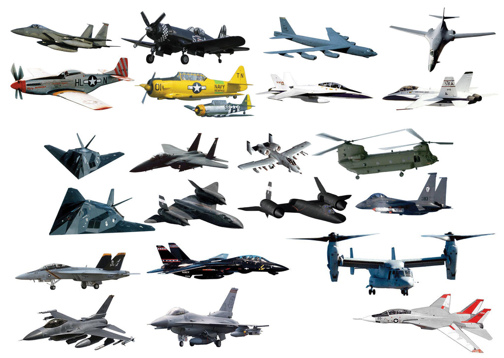 Military Aircraft Master-Pack Wall Decals