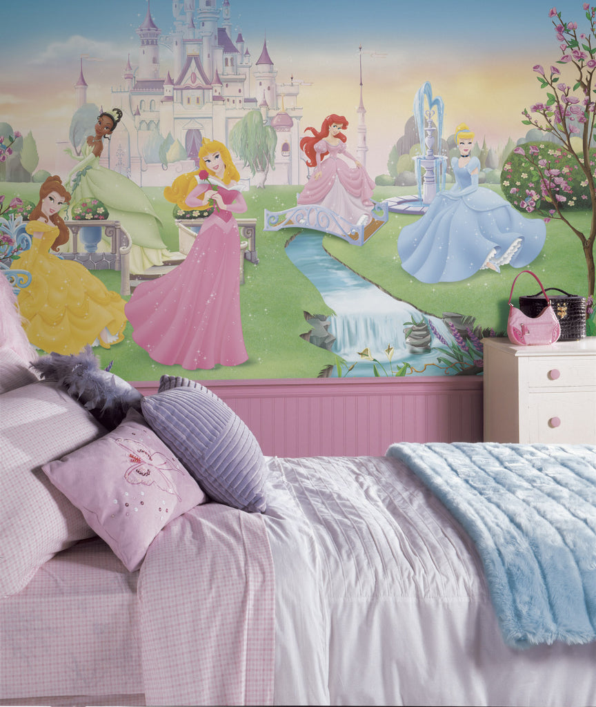 Disney Dancing Princesses Prepasted Wall Mural 10.5'W x 6'H Installed