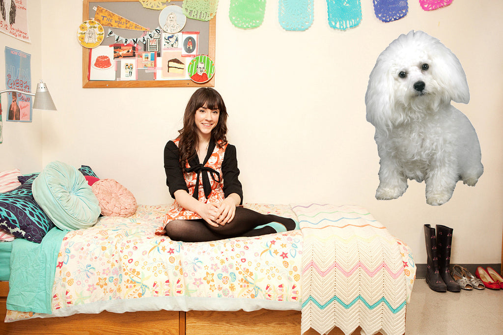 Poodle Wall Decal Cutout Installed