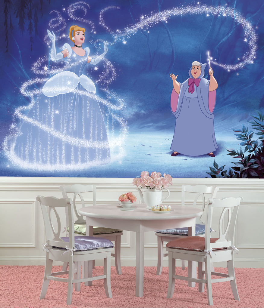 Disney Princess Cinderella Magic Prepasted Wall Mural 10.5'W x 6'H Installed