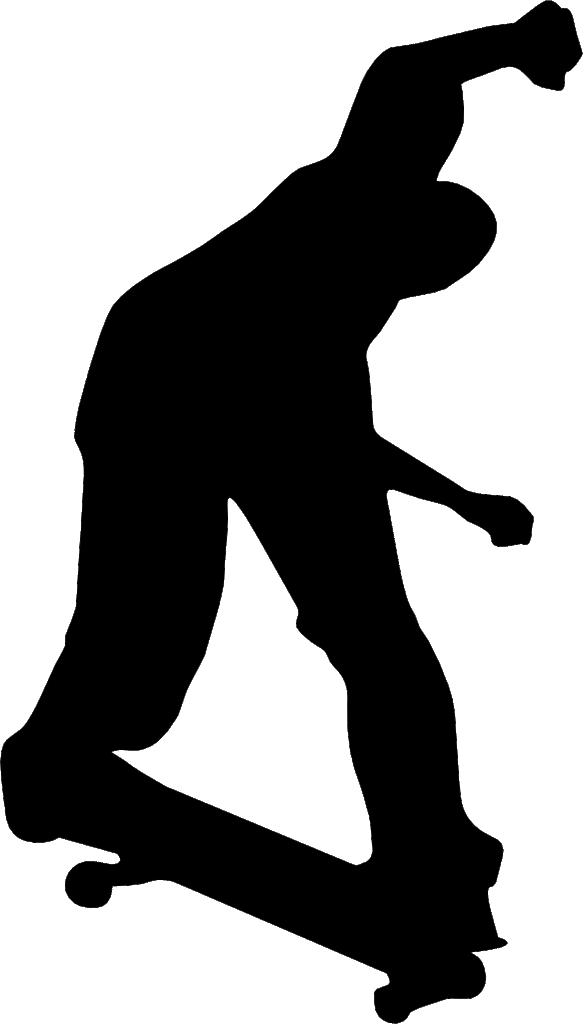 Skateboard Silhouette IV Wall Decal Cutout