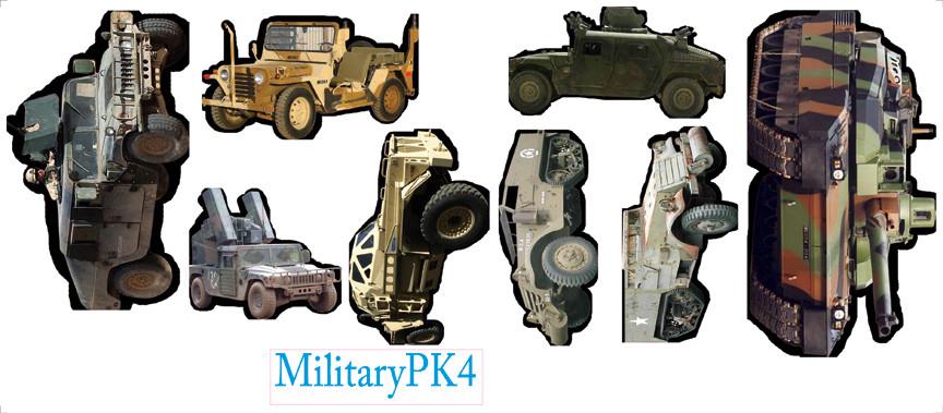 Military Ground Vehicle Multi-Pack Wall Decal Cutouts