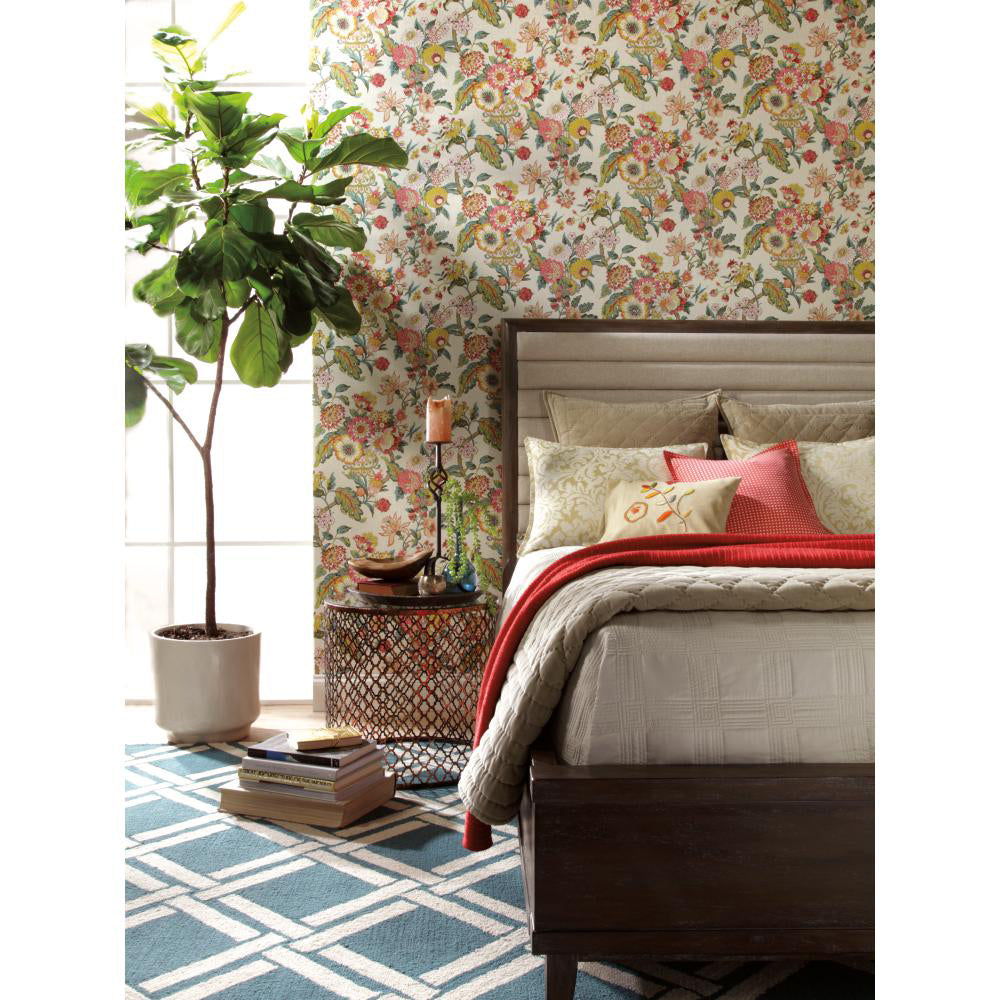 Waverly "Graceful Garden" Wallpaper Installed