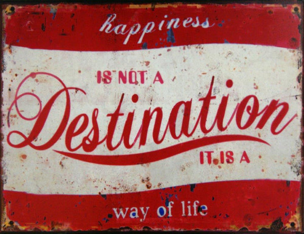 Destination Metal Sign 10"x13"