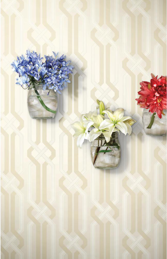 Carey Lind Designs "Criss Cross" Wallpaper Installed