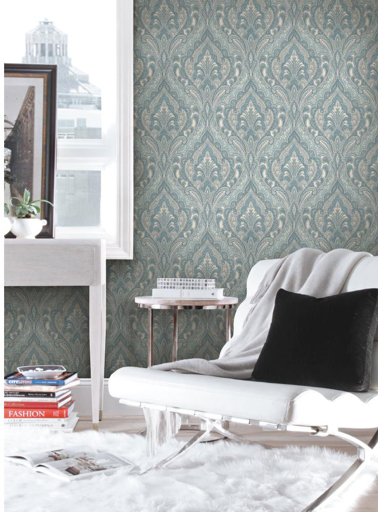 Carey Lind Designs "Hemmingway" Wallpaper Installed