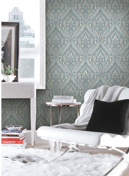 Carey Lind Designs "Hemmingway" Wallpaper Installed