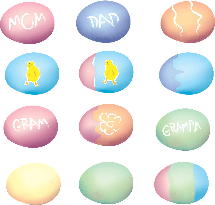 Easter Egg Wall Decal Cutouts