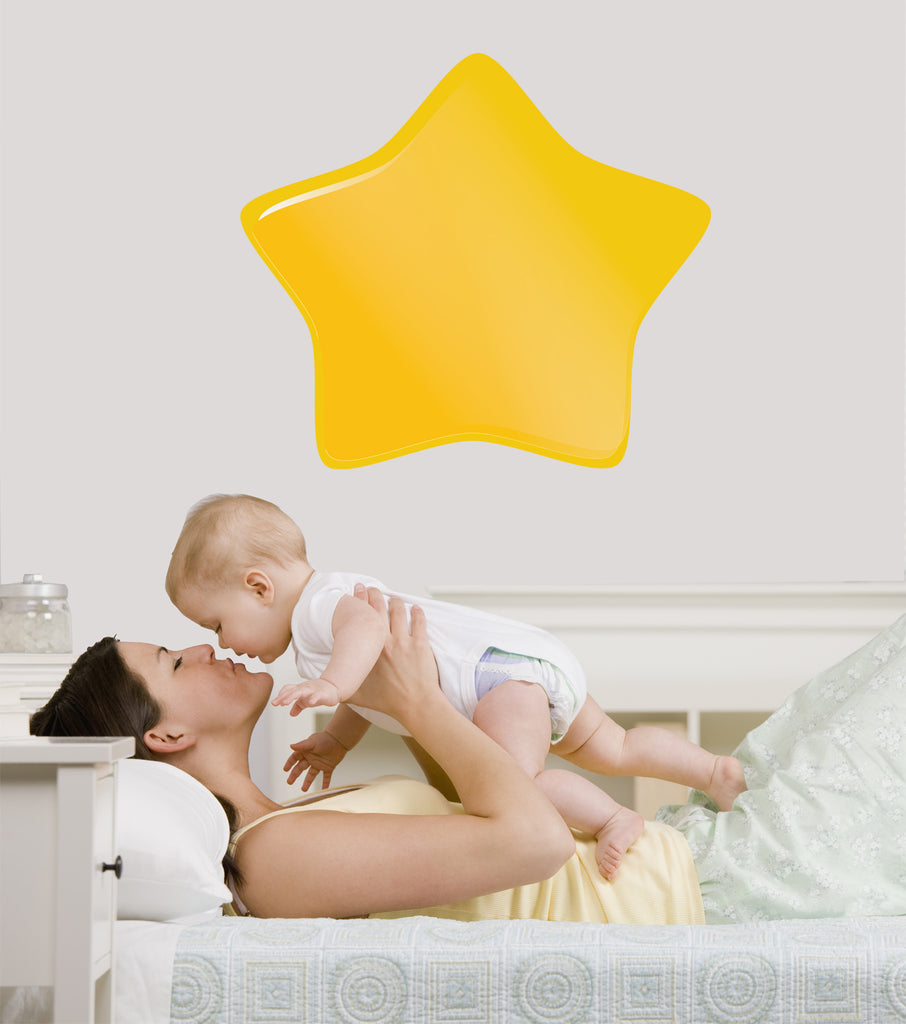 Large Gold Soft Star Wall Decal Cutout Installed