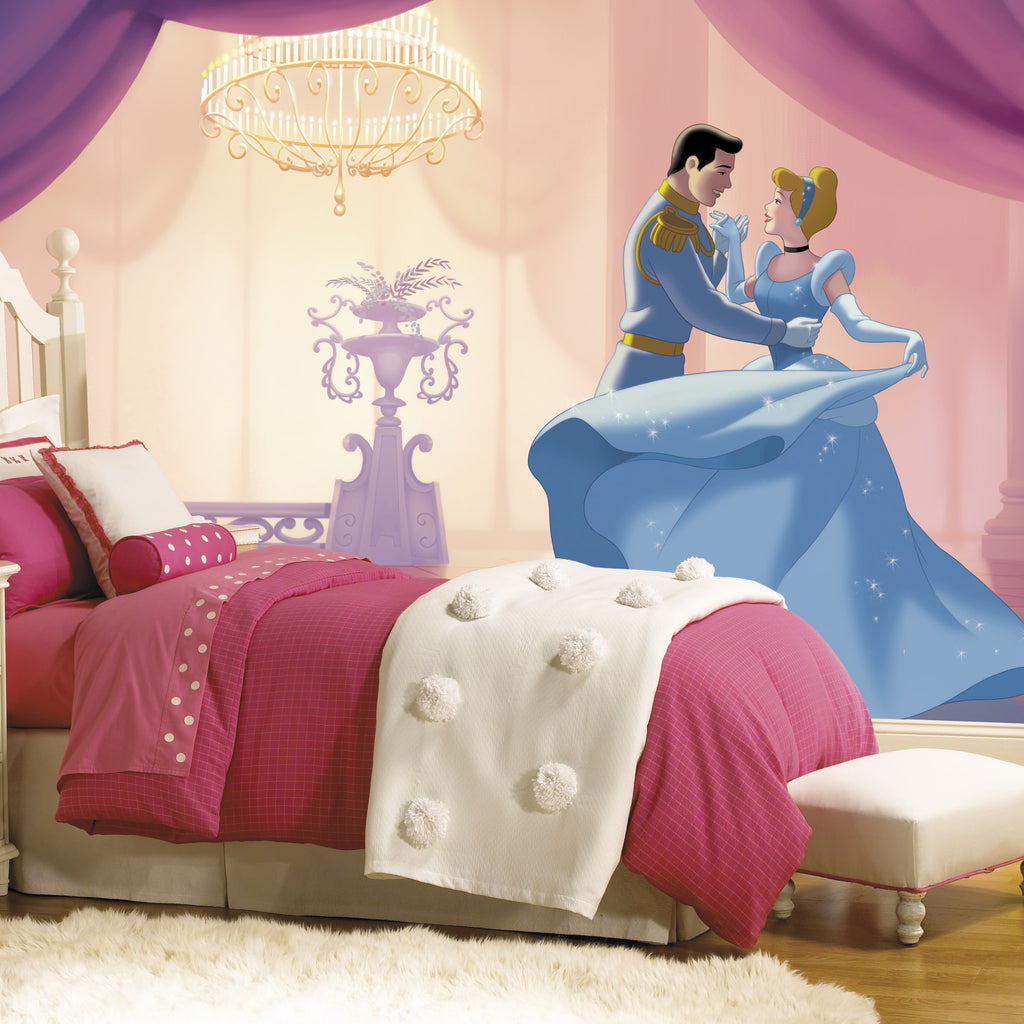 Disney Princess Cinderella Prepasted Wall Mural 10.5'W x 6'H Installed