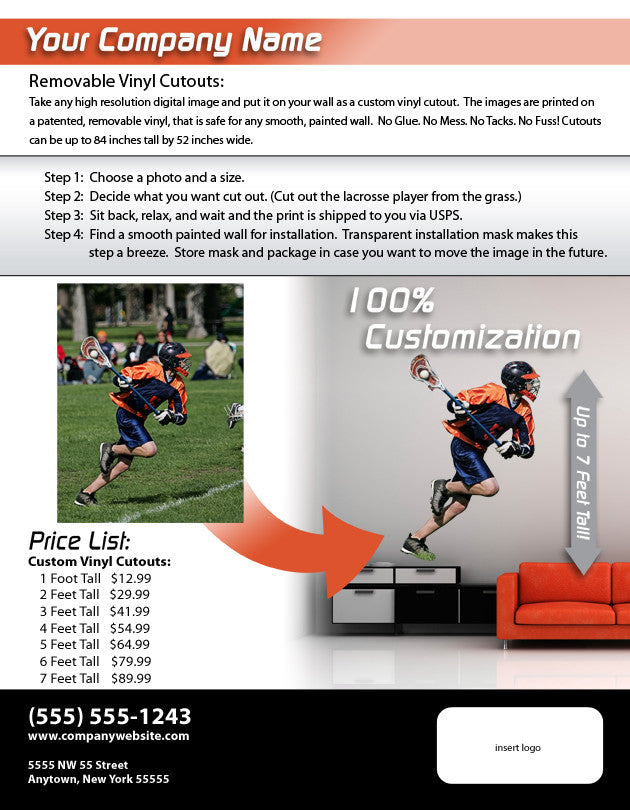 Reusable 7 Mil Vinyl Wall Decor Fabric/6 Mil Photo-Tex Fabric Wall Decal Sell Sheets