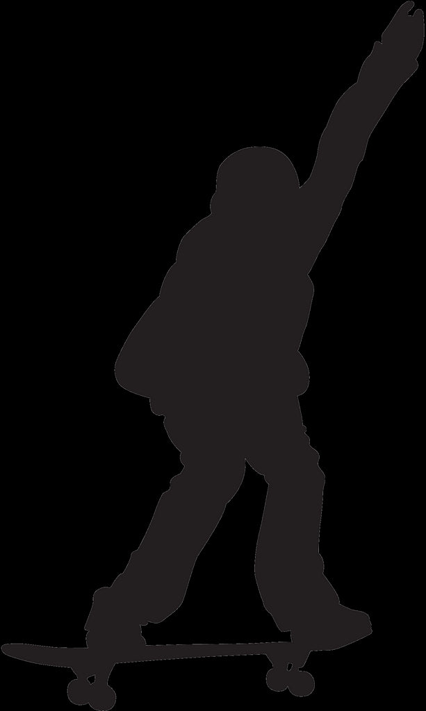 Skateboard Silhouette X Wall Decal Cutout