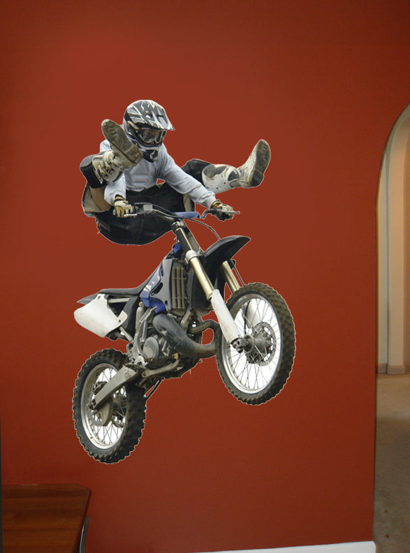 Motocross Wall Decal Cutout Installed