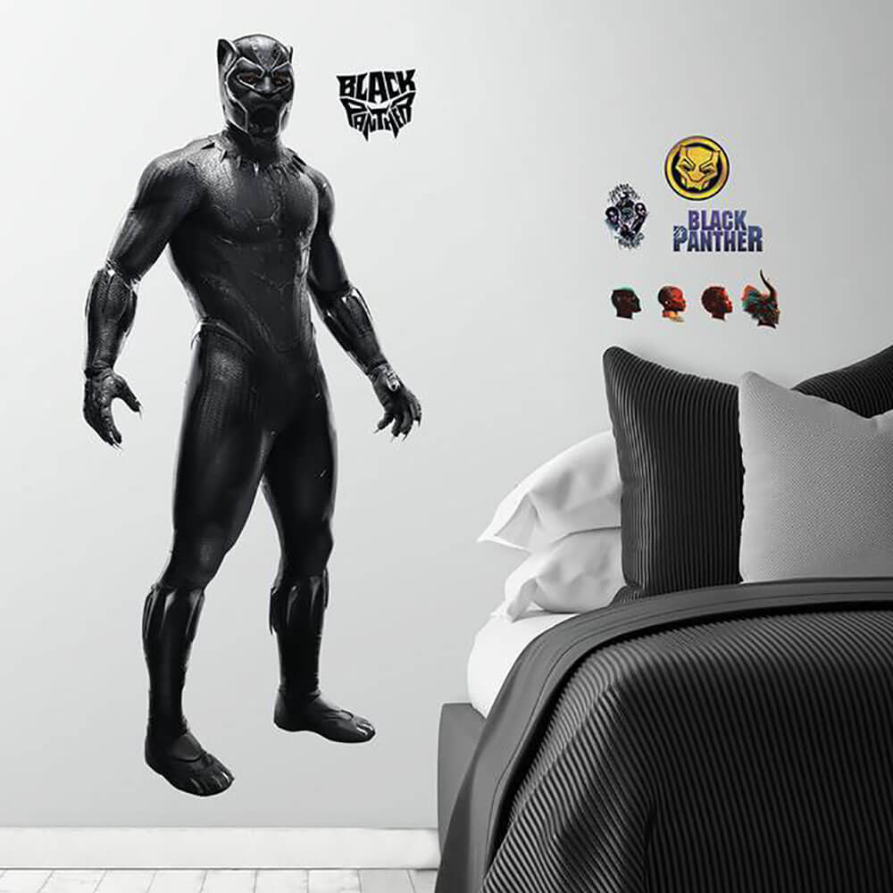 Marvel Comics Black Panther Giant Wall Decal Installed