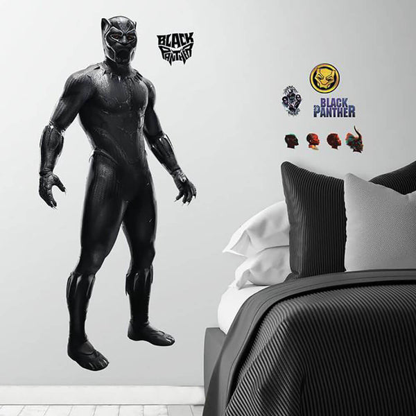 Marvel Comics Black Panther Giant Wall Decal Installed