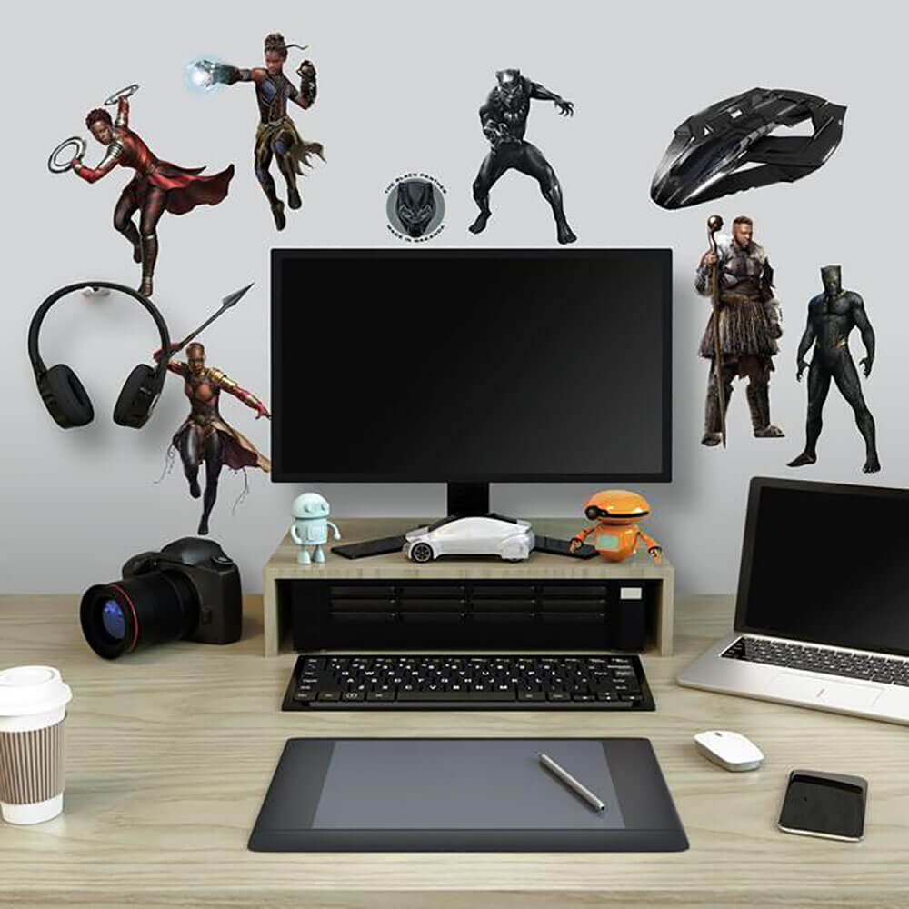 Marvel Comics Black Panther Wall Decals Installed
