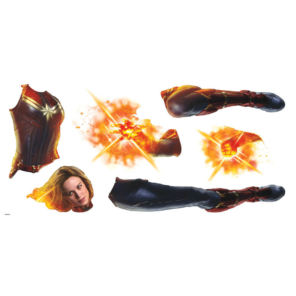 Marvel Comics Captain Marvel Giant Wall Decal Printed Sheet