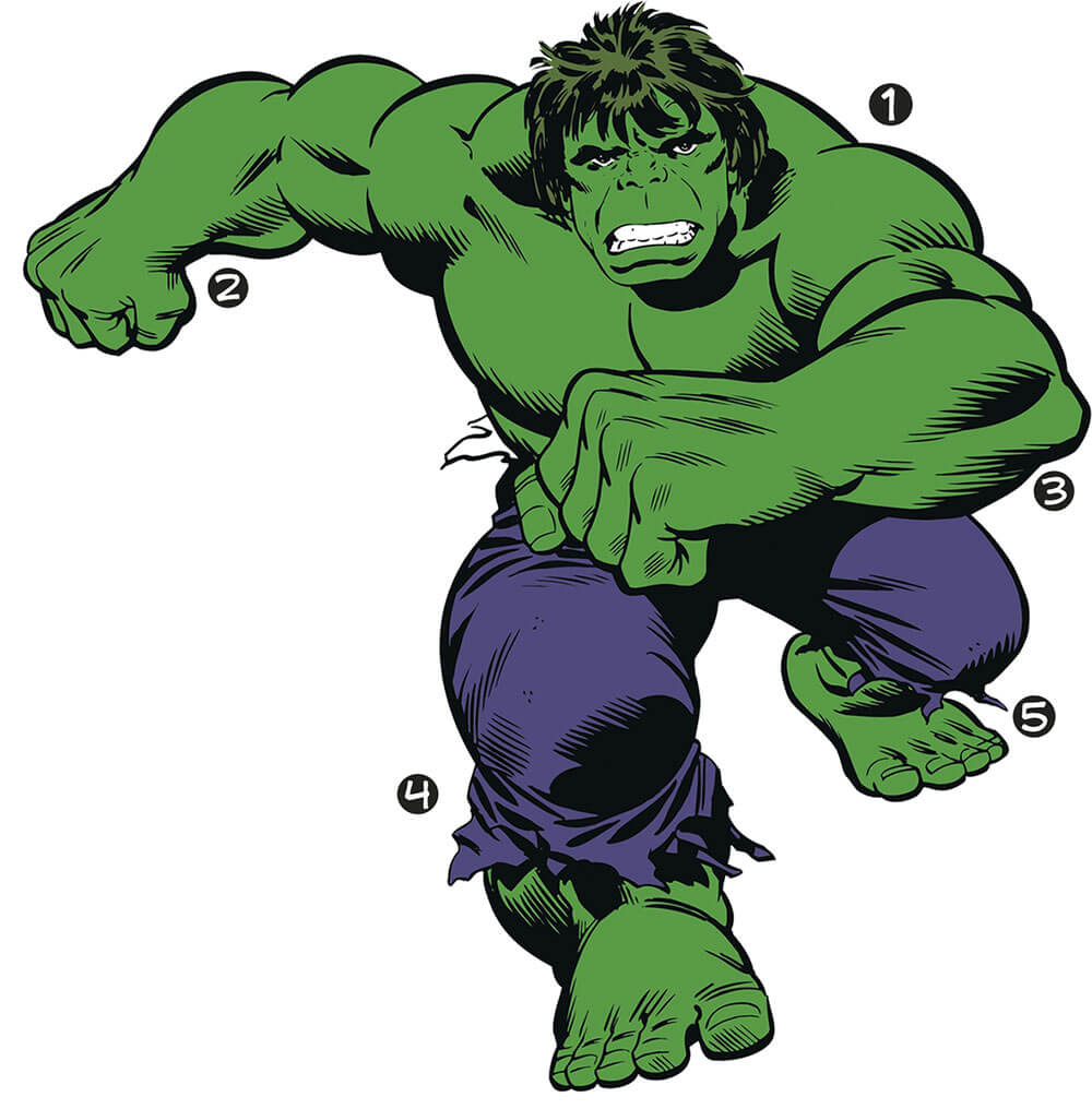 Marvel Comics Hulk Classic Wall Decal Assembled