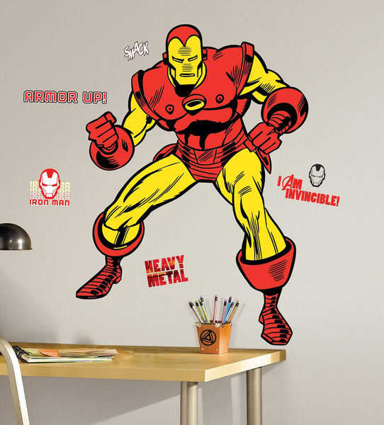 Marvel Comics Iron Man Classic Wall Decal Installed