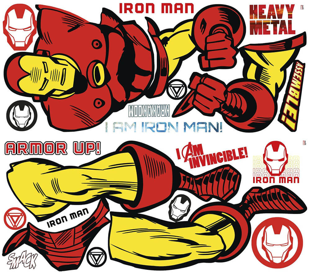 Marvel Comics Iron Man Classic Wall Decal Printed Sheet