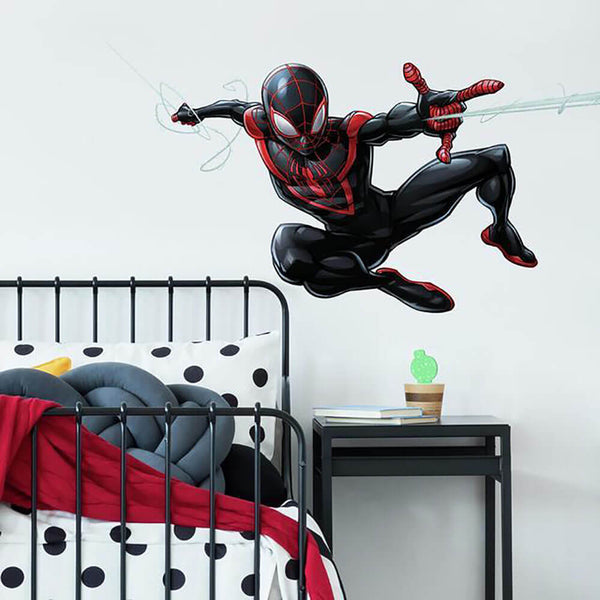 Marvel Comics Spiderman Miles Morales Giant Wall Decal Installed