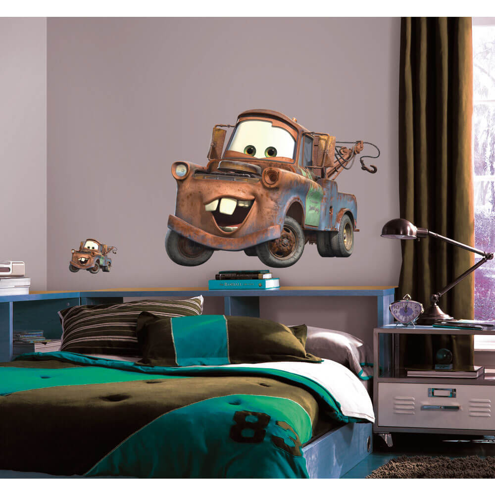 Disney Cars 2 Mater Wall Decal Installed